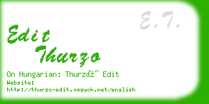 edit thurzo business card